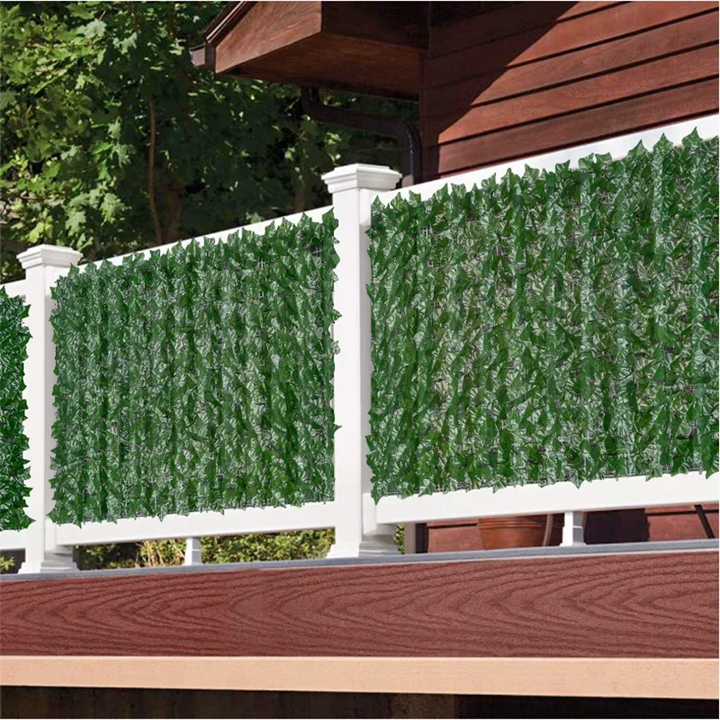 50X200cm Artificial Ivy Hedge Green Leaf Fence