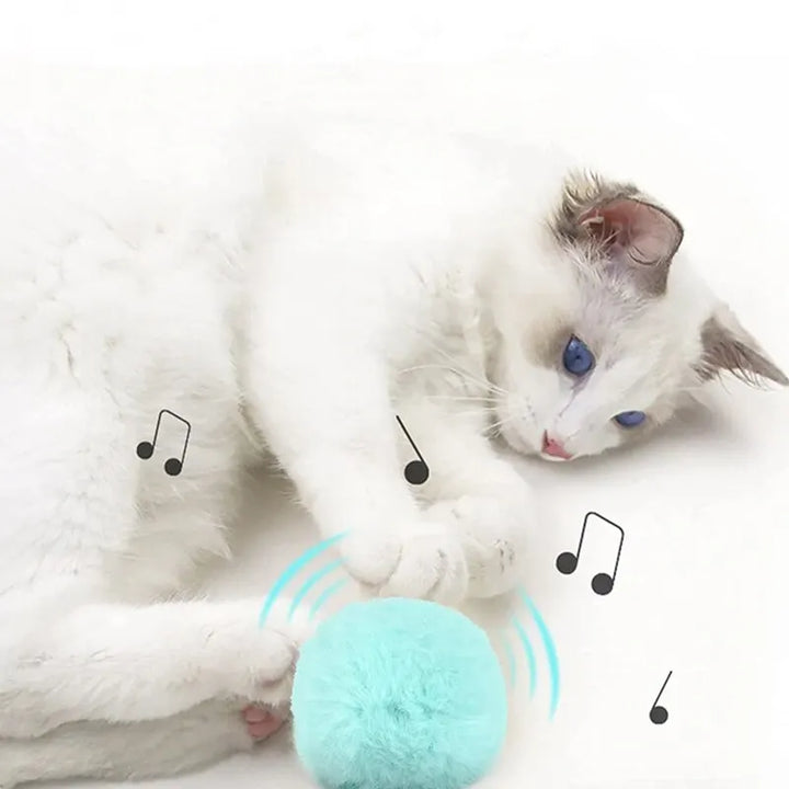 3Pcs Interactive Ball Smart Cat Toys Plush Electric